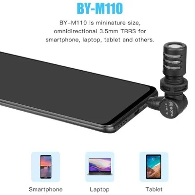BOYA 3.5mm TRRS Microphone for Smartphone - Black